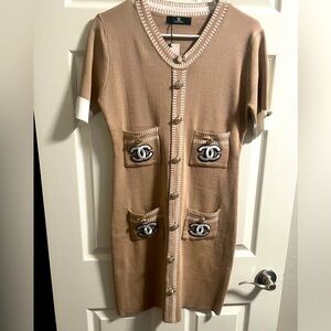 NWT Chanel sweater dress - beige -large 
Very stretchy.